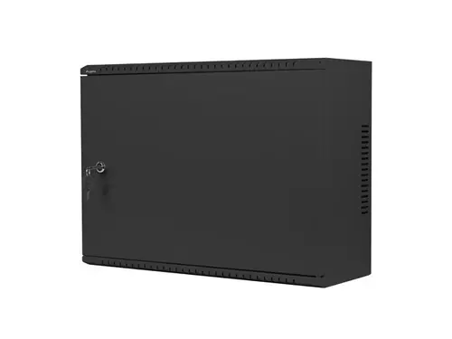 Комуникационен шкаф, Lanberg rack cabinet 19" wall-mount 4U+3u/540x200 low-profile black (assembled)