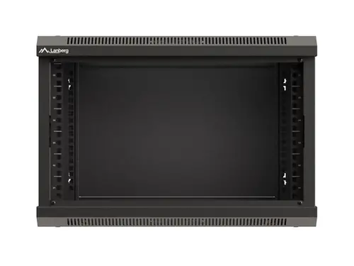 Комуникационен шкаф, Lanberg rack cabinet 19" wall-mount 6U/540x350 (flat pack) with glass door black - image 4