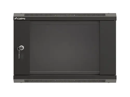 Комуникационен шкаф, Lanberg rack cabinet 19" wall-mount 6U/540x350 (flat pack) with glass door black - image 7