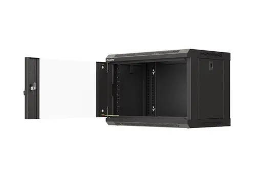 Комуникационен шкаф, Lanberg rack cabinet 19" wall-mount 6U/540x350 (flat pack) with glass door black - image 9