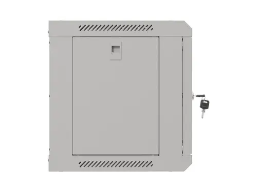 Комуникационен шкаф, Lanberg rack cabinet 19" wall-mount 6U/540x350 (flat pack) with glass door grey - image 3