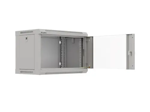 Комуникационен шкаф, Lanberg rack cabinet 19" wall-mount 6U/540x350 (flat pack) with glass door grey - image 5