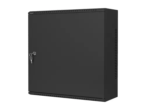 Комуникационен шкаф, Lanberg rack cabinet 19" wall-mount 6U+3u/540x200 low-profile black (assembled)