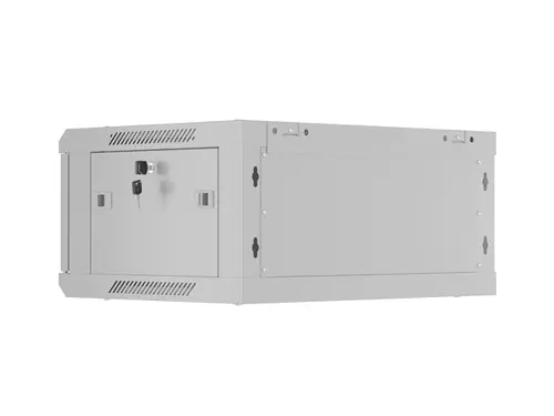 Комуникационен шкаф, Lanberg rack cabinet 19" wall-mount 4U/600x450 with perforated door grey (flat pack) - image 6