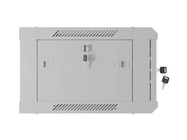 Ερμάριο επικοινωνιών, Lanberg rack 19" επιτοίχιο 4U/600x450 με διάτρητη πόρτα, γκρι (flat pack) - image 9