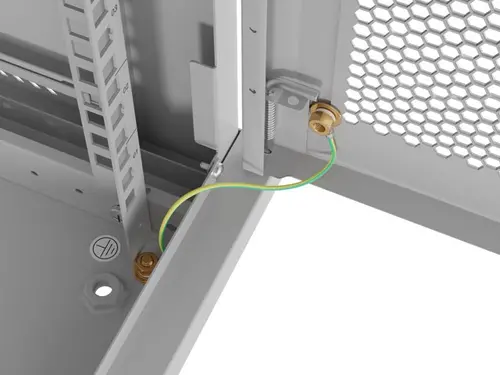 Комуникационен шкаф, Lanberg rack cabinet 19" wall-mount 9U/600x450 with perforated door grey (flat pack) - image 3