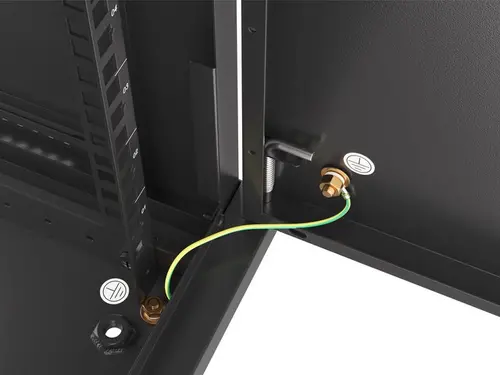 Комуникационен шкаф, Lanberg rack cabinet 19" wall-mount 6U/600x450 for self-assembly with metal door black (flat pack) - image 7