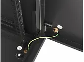 Комуникационен шкаф, Lanberg rack cabinet 19" wall-mount 6U/600x450 for self-assembly with metal door black (flat pack) - image 9