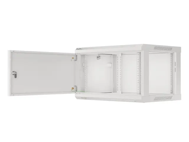 Комуникационен шкаф, Lanberg rack cabinet 19" wall-mount 6U/600x450 for self-assembly with metal door grey (flat pack) - image 10