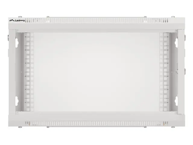 Комуникационен шкаф, Lanberg rack cabinet 19" wall-mount 6U/600x450 for self-assembly with metal door grey (flat pack) - image 13