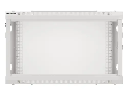 Ερμάριο επικοινωνιών, Lanberg rack 19" επιτοίχιο 6U/600x450 για αυτοσυναρμολόγηση με μεταλλική πόρτα, γκρι (flat pack) - 14