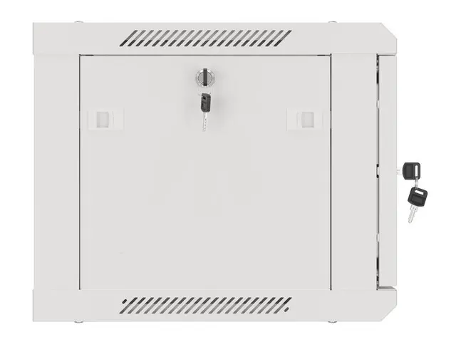 Комуникационен шкаф, Lanberg rack cabinet 19" wall-mount 6U/600x450 for self-assembly with metal door grey (flat pack) - image 3