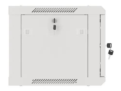 Dulap de comunicații, Lanberg rack 19" montaj pe perete 6U/600x450 pentru autoasamblare cu ușă metalică, gri (flat pack) - 4
