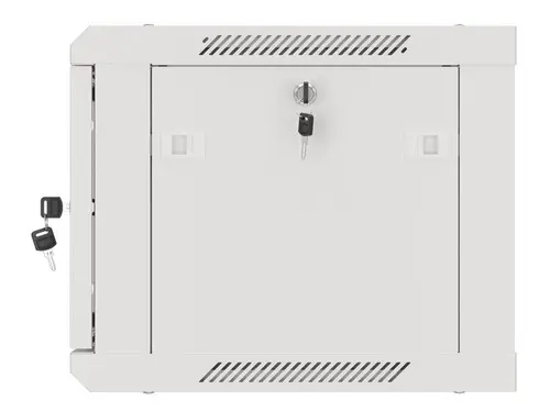 Dulap de comunicații, Lanberg rack 19" montaj pe perete 6U/600x450 pentru autoasamblare cu ușă metalică, gri (flat pack) - 5