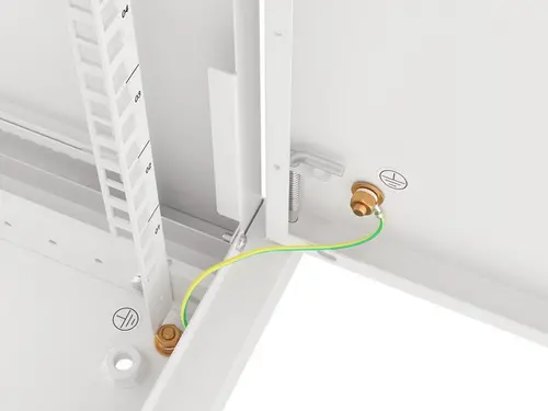 Dulap de comunicații, Lanberg rack 19" montaj pe perete 6U/600x450 pentru autoasamblare cu ușă metalică, gri (flat pack) - 7
