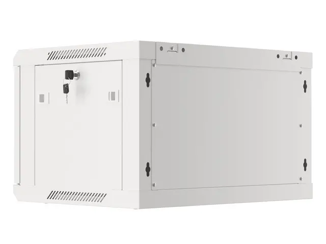 Комуникационен шкаф, Lanberg rack cabinet 19" wall-mount 6U/600x450 for self-assembly with metal door grey (flat pack) - image 7