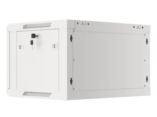 Комуникационен шкаф, Lanberg rack cabinet 19" wall-mount 6U/600x450 for self-assembly with metal door grey (flat pack) - image 7