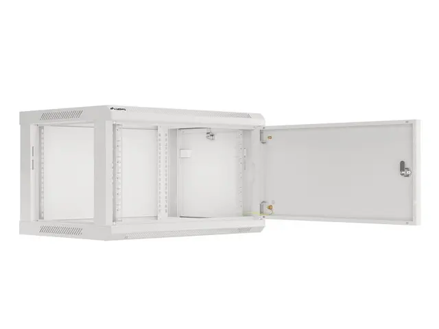 Комуникационен шкаф, Lanberg rack cabinet 19" wall-mount 6U/600x450 for self-assembly with metal door grey (flat pack) - image 8