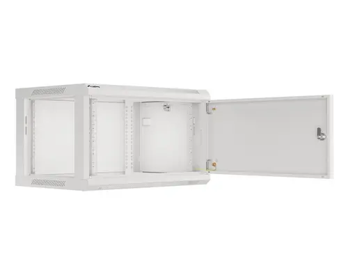 Ερμάριο επικοινωνιών, Lanberg rack 19" επιτοίχιο 6U/600x450 για αυτοσυναρμολόγηση με μεταλλική πόρτα, γκρι (flat pack) - 9
