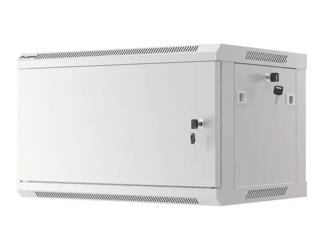 Ερμάριο επικοινωνιών, Lanberg rack 19" επιτοίχιο 6U/600x450 για αυτοσυναρμολόγηση με μεταλλική πόρτα, γκρι (flat pack) - image 9