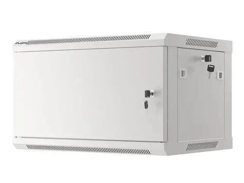 Dulap de comunicații, Lanberg rack 19" montaj pe perete 6U/600x450 pentru autoasamblare cu ușă metalică, gri (flat pack) - 10
