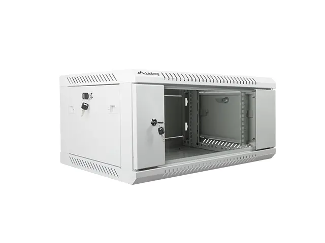 Ερμάριο επικοινωνιών, Lanberg rack 19" επιτοίχιο 4U / 600x450 για αυτοσυναρμολόγηση (flat pack), γκρι