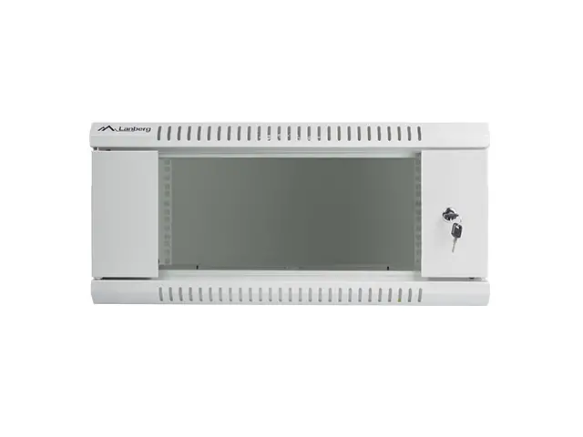 Комуникационен шкаф, Lanberg rack cabinet 19" wall-mount 4U / 600x450 for self-assembly (flat pack), grey - image 3