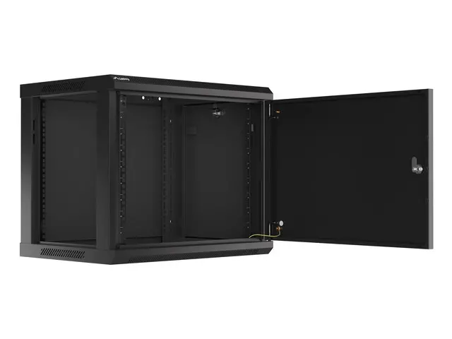 Комуникационен шкаф, Lanberg rack cabinet 19" wall-mount 9U/600x450 for self-assembly with metal door black (flat pack) - image 1