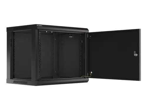 Комуникационен шкаф, Lanberg rack cabinet 19" wall-mount 9U/600x450 for self-assembly with metal door  black (flat pack) - image 1