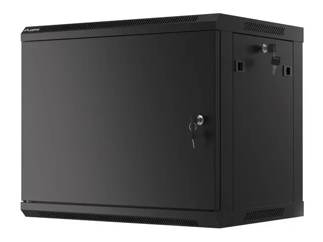 Комуникационен шкаф, Lanberg rack cabinet 19" wall-mount 9U/600x450 for self-assembly with metal door black (flat pack) - image 2