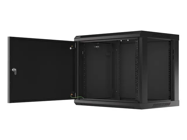 Комуникационен шкаф, Lanberg rack cabinet 19" wall-mount 9U/600x450 for self-assembly with metal door black (flat pack) - image 3