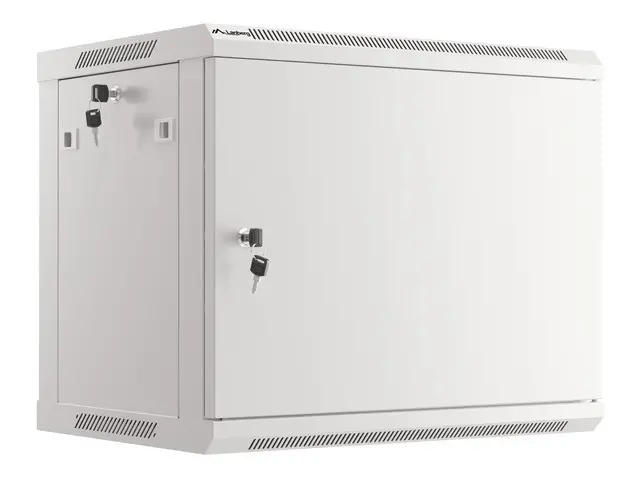 Комуникационен шкаф, Lanberg rack cabinet 19" wall-mount 9U/600x450 for self-assembly with metal door grey (flat pack)