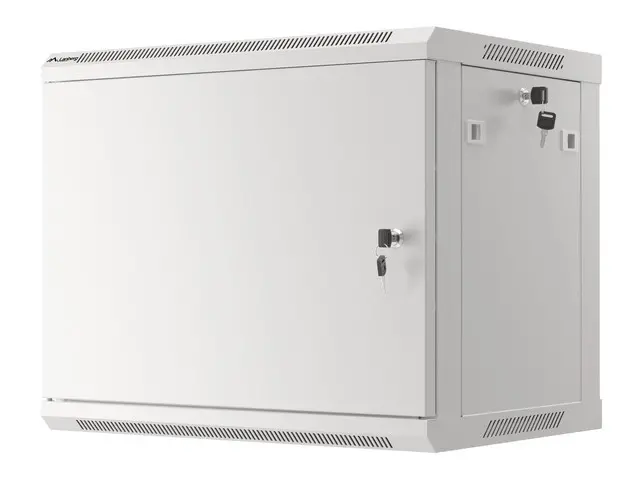 Комуникационен шкаф, Lanberg rack cabinet 19" wall-mount 9U/600x450 for self-assembly with metal door grey (flat pack) - image 1
