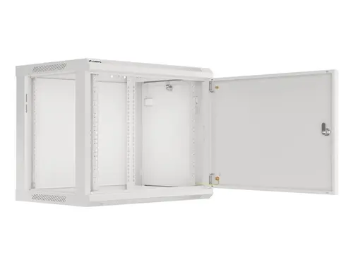 Комуникационен шкаф, Lanberg rack cabinet 19" wall-mount 9U/600x450 for self-assembly with metal door grey (flat pack) - image 3