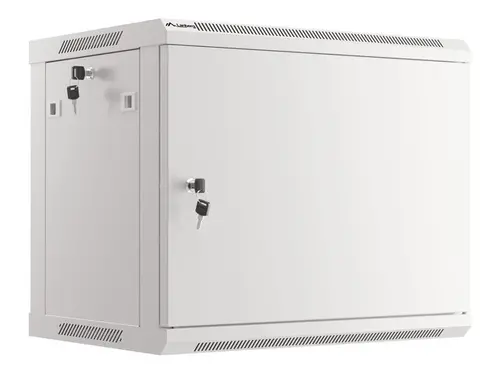 Комуникационен шкаф, Lanberg rack cabinet 19" wall-mount 9U/600x450 for self-assembly with metal door grey (flat pack)