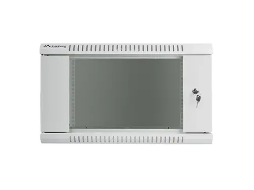 Комуникационен шкаф, Lanberg rack cabinet 19" wall-mount 6U / 600x450 for self-assembly (flat pack), grey - image 1