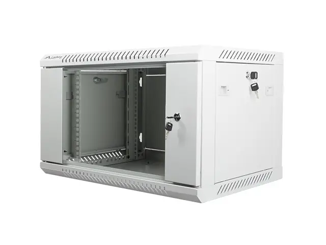 Комуникационен шкаф, Lanberg rack cabinet 19" wall-mount 6U / 600x450 for self-assembly (flat pack), grey - image 2