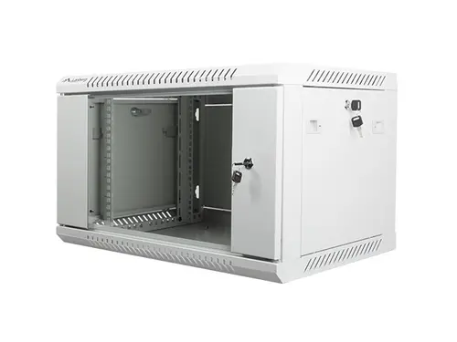 Комуникационен шкаф, Lanberg rack cabinet 19" wall-mount 6U / 600x450 for self-assembly (flat pack), grey - image 2