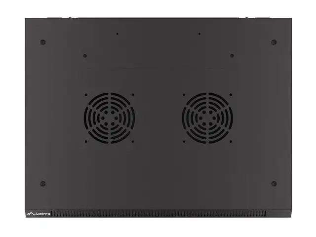 Dulap de comunicații, Lanberg dulap rack 19" de perete 12U/600x450 cu ușă perforată negru (flat pack) - image 2