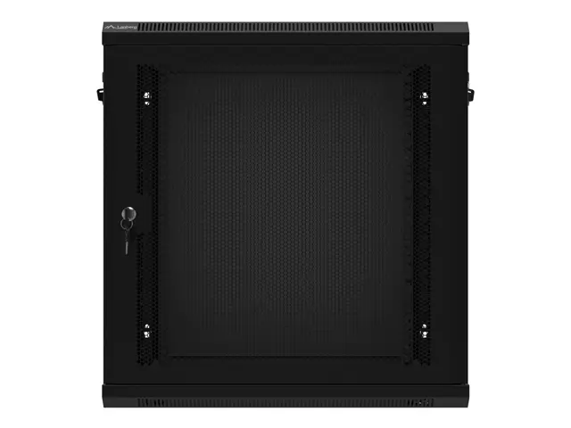 Ερμάριο επικοινωνιών, Lanberg ερμάριο rack 19" επιτοίχιο 12U/600x450 με διάτρητη πόρτα μαύρο (flat pack) - image 6