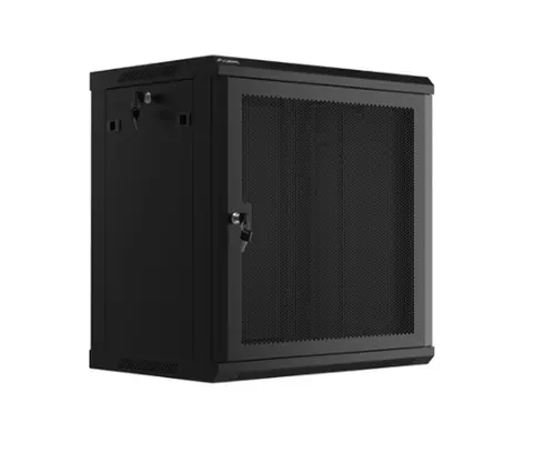 Комуникационен шкаф, Lanberg rack cabinet 19" wall-mount 12U/600x450 with perforated door black (flat pack)