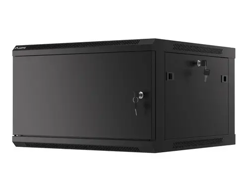 Комуникационен шкаф, Lanberg rack cabinet 19" wall-mount 6U/600x600 for self-assembly with metal door black (flat pack) - image 1