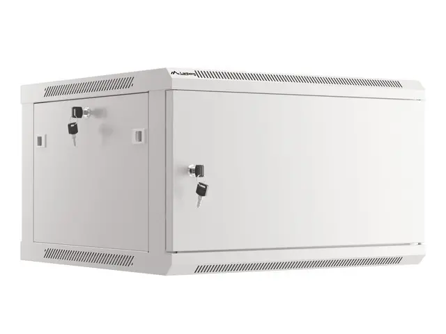 Комуникационен шкаф, Lanberg rack cabinet 19" wall-mount 6U/600x600 for self-assembly with metal door grey (flat pack)
