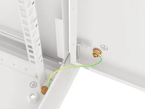Dulap de comunicații, Lanberg rack 19" montaj pe perete 6U/600x600 pentru autoasamblare cu ușă metalică, gri (flat pack) - 2