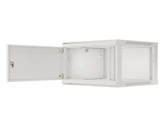 Комуникационен шкаф, Lanberg rack cabinet 19" wall-mount 6U/600x600 for self-assembly with metal door grey (flat pack) - image 2