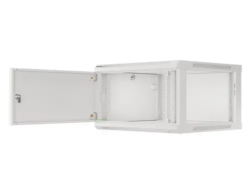 Ερμάριο επικοινωνιών, Lanberg rack 19" επιτοίχιο 6U/600x600 για αυτοσυναρμολόγηση με μεταλλική πόρτα, γκρι (flat pack) - 3