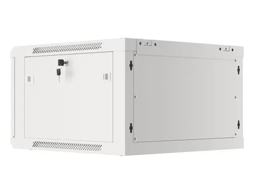 Ερμάριο επικοινωνιών, Lanberg rack 19" επιτοίχιο 6U/600x600 για αυτοσυναρμολόγηση με μεταλλική πόρτα, γκρι (flat pack) - 6