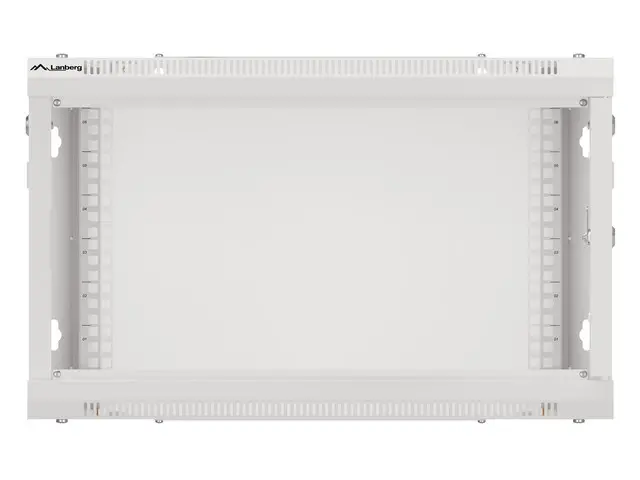 Комуникационен шкаф, Lanberg rack cabinet 19" wall-mount 6U/600x600 for self-assembly with metal door grey (flat pack) - image 6