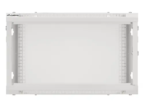 Dulap de comunicații, Lanberg rack 19" montaj pe perete 6U/600x600 pentru autoasamblare cu ușă metalică, gri (flat pack) - 7