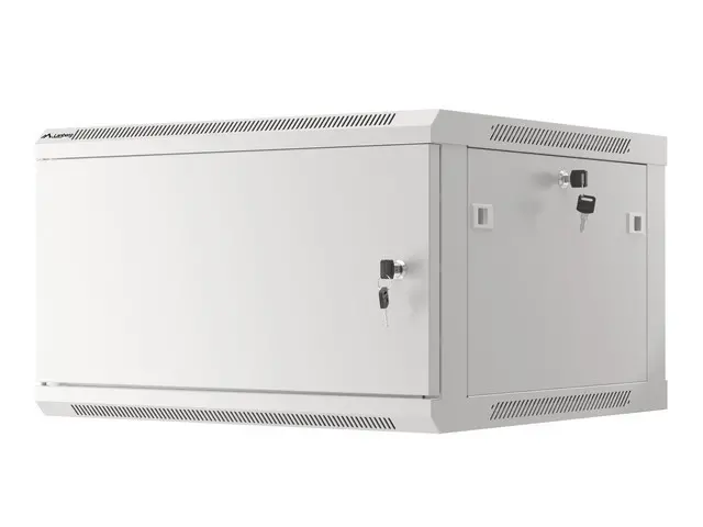 Комуникационен шкаф, Lanberg rack cabinet 19" wall-mount 6U/600x600 for self-assembly with metal door grey (flat pack) - image 9